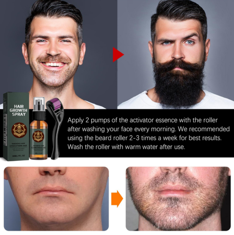 Moisturizing Mustache Spray – Growth Stimulant and Beard Thickener