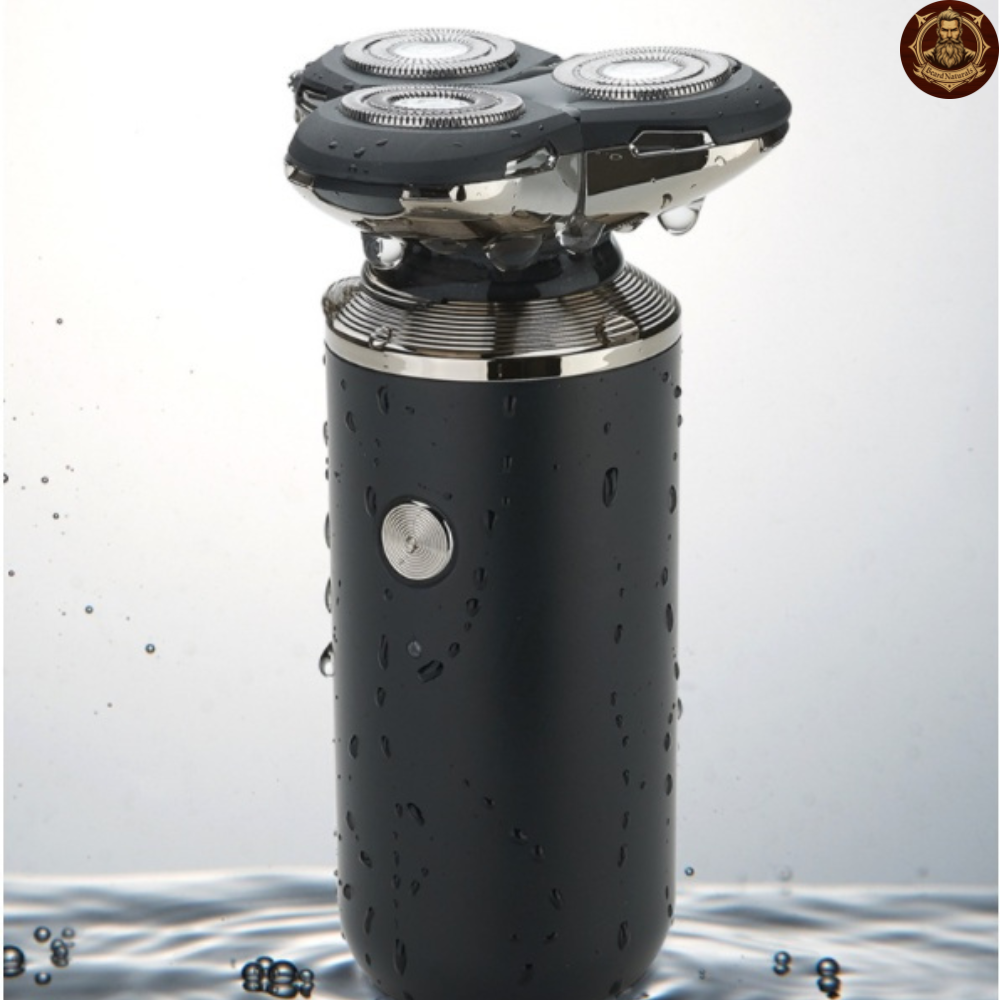 Rechargeable Lithium Shaver – 3 Rotary Blades, Waterproof and Washable