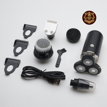 Rechargeable Lithium Shaver – 3 Rotary Blades, Waterproof and Washable