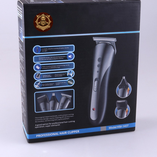 KEMEI All-in-1 Rechargeable Hair Clipper for Men - Waterproof Cordless Electric Shaver, Beard, Nose, Ear Trimmer